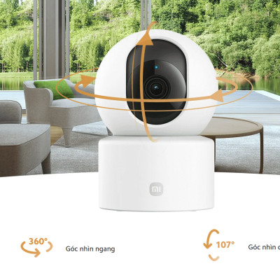 Camera 360° Xiaomi - Hàng chính hãng - Camera quan sát Mi 360° 1080P Mi Home Security có đèn hồng ngoại, kết nối wifi