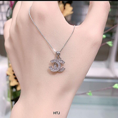 Dây chuyền nữ mặt đá tim chất liệu bằng bạc xi bạch kim MS018c