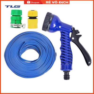 Bộ dây vòi xịt tưới cây, rửa xe 20M (cút nhựa nối nhựa xanh) 206843