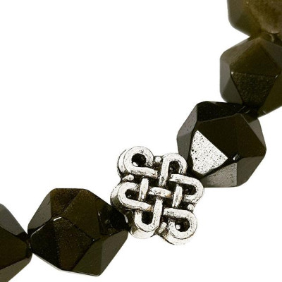 Vòng Tay Đá Black Golden Mệnh Thủy, Mộc Charm Cá, Charm Hoa Laliz TR.17