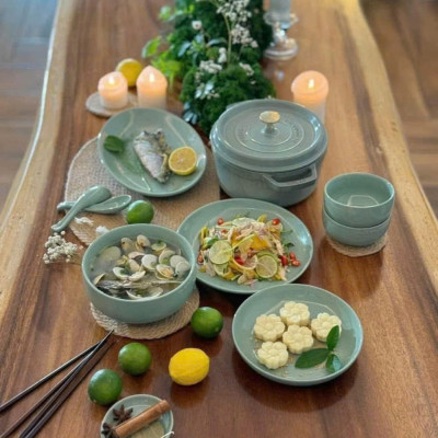 Bô Tô chén đĩa 10 món Staub