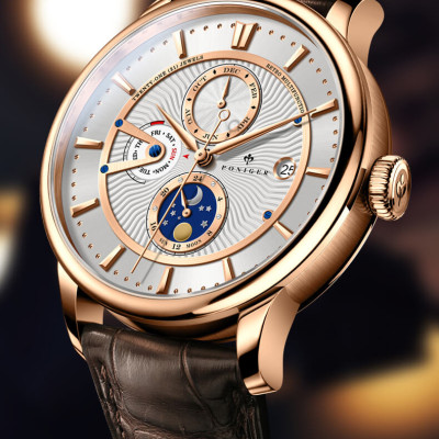 Đồng hồ nam Poniger P813-1 Chính hãng ,Kính sapphire nguyên khối ,chống xước,chống nước 50m,mặt trắng vỏ vàng hồng dây da nâu ( đen) xịn,vỏ máy thép không gỉ 316L,Đồng hồ cơ (Automatic) bảo hành 24 tháng, hàng mới 100%,thiết kế trẻ trung và sang trọng