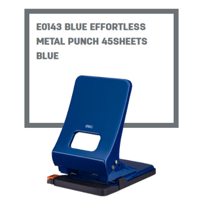 Bấm lỗ giấy vỏ kim loại Deli 143 45 tờ Đục lỗ giấy văn phòng Giao màu ngẫu nhiên