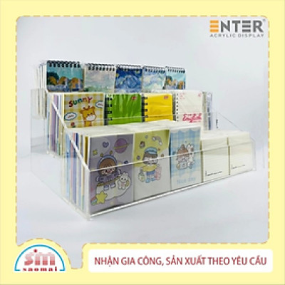 Kệ trưng bày sổ mica Enter TBNS11 3 tầng 400x300x185mm