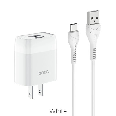 CỐC SẠC NHANH 12W 2 CỔNG CHỐNG CHÁY NỔ HOCO C73 - CỦ SẠC ĐA NĂNG 2.4A CHO CÁC DÒNG ĐIỆN THOẠI CHÍNH HÃNG