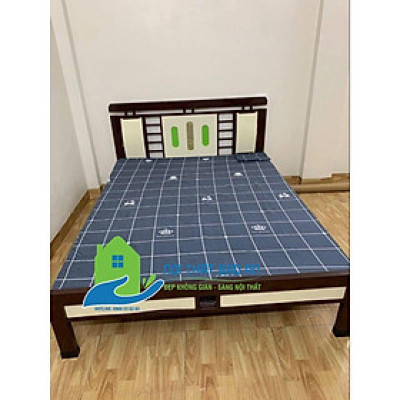 Giường sắt kiểu hộp cách điệu đầu giường nhiều kích thước
