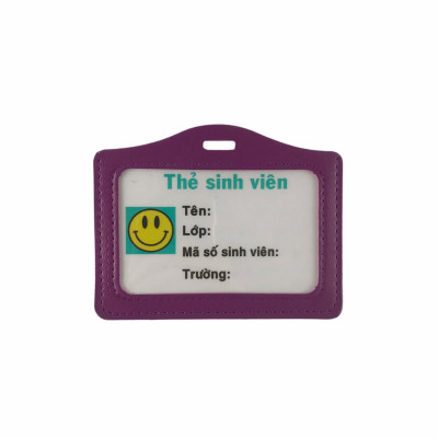 Bảng tên da 8.5x5.5cm 1 mặt ngang (50)