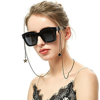 Dây đeo gọng kính ngôi sao đen ấn tượng thời trang chống rơi vỡ chống thất lạc dây chuyền vòng cổ unisex