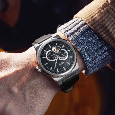 Đồng Hồ Nam I&W Carnival 680G1 Chính Hãng Full Box Chống Nước Kính Chống Xước Dây Da Cao Cấp BH 5 NAM