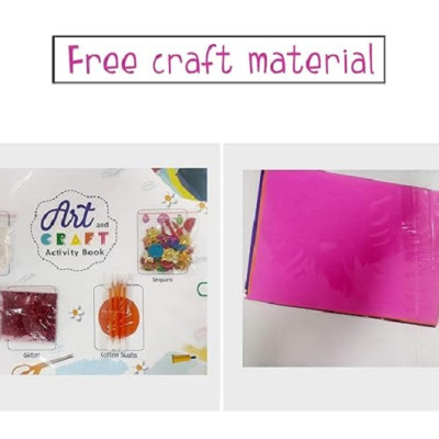 Art and Craft Activity Book A for 3-4 Year old kids with free craft material