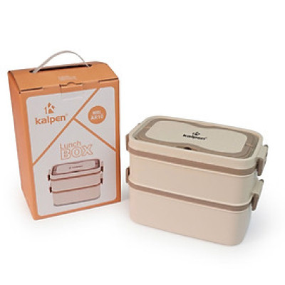 Hộp cơm 2 tầng inox 304 Kalpen dung tích 1900ml AR10 - Hàng chính hãng