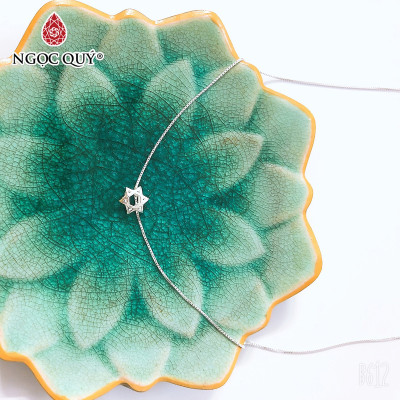 Dây chuyền bạc mặt sao 6 cánh - Ngọc Quý Gemstones