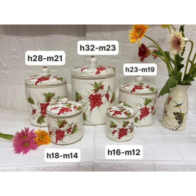 Hũ muối dưa cà sứ Bát Tràng 1/1.5/4/5/8 lít (hoạ tiết mới)