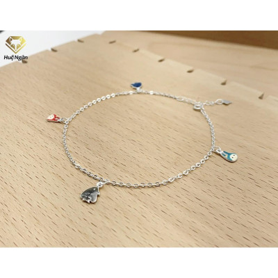 Lắc chân bạc Ý 925 Huệ Ngân- FISH and RABBIT RYBJ50033