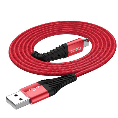 Cáp sạc nhanh chuẩn Micro USB Hoco, sạc nhanh 2.4A, cáp bọc dù dành cho Samsung, Huawei, Xiaomi, Oppo, Sony, X38 - Hàng chính hãng