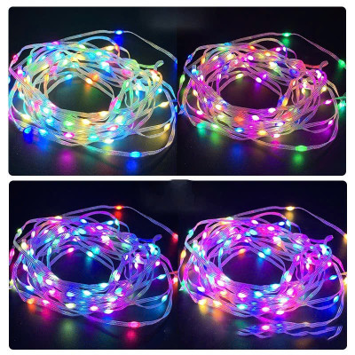 dây led 10m bóng hạt gạo 200 kiểu nháy trang trí siêu đẹp