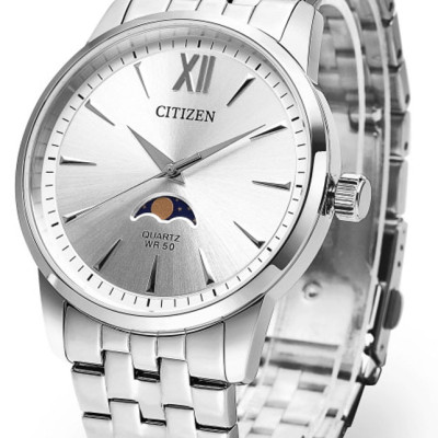 Đồng Hồ Nam Citizen Dây Thép Không Gỉ AK5000-54A - Mặt Trắng