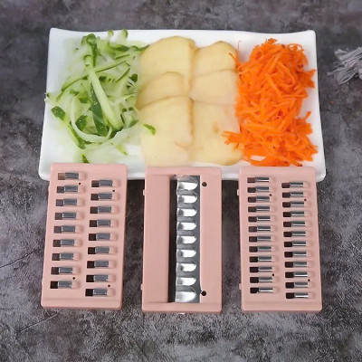 Dụng Cụ Bào Rau Củ Đa Năng Thiết Kế 3 Lưỡi Dao Cắt Kèm Hộp Đựng Thông Minh Tiện Lợi - Bào Củ Quả , Thái Thạch Sợi Trà Sữa Có Khay Đựng,Nhỏ Gọn Tiện Lợi -  Hàng cao cấp