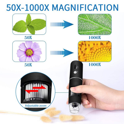 Kính hiển vi kỹ thuật số không dây Terino WF1000X (Phóng đại 50x-1000x)- Hàng chính hãng