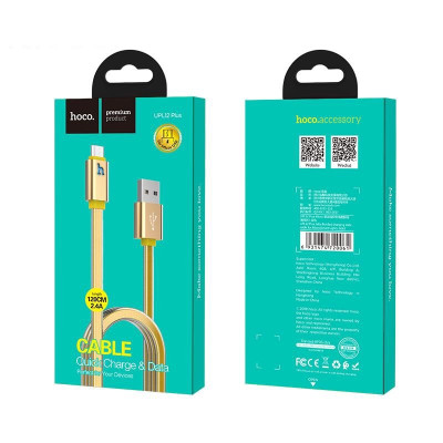 Cáp Sạc Hoco UPL12 Plus Micro USB (dòng máy Oppo F7, Xiaomi Redmi Note 5,Samsung A7...) Sạc Nhanh 1,2m - Giao Màu Ngẫu Nhiên - Hàng Nhập Khẩu