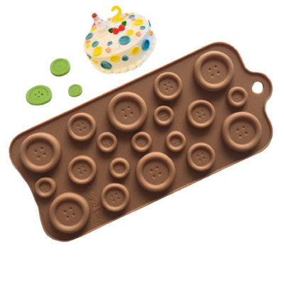 Khuôn silicon làm rau câu, socola, kẹo dẻo hình nút áo – Mã số 1114