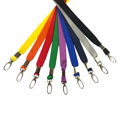 Dây đeo thẻ lụa 1.5cm đầu móc xoay (100)