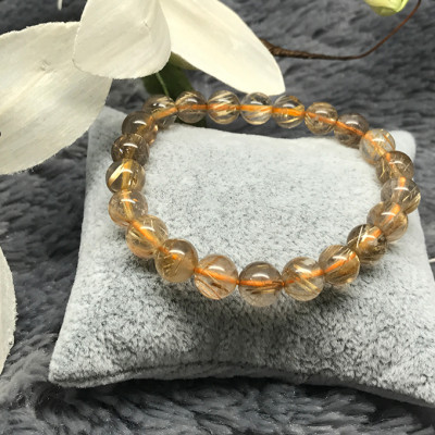 Vòng Đá Thạch Anh Tóc Vàng Ngọc Quý Gemstones TA007