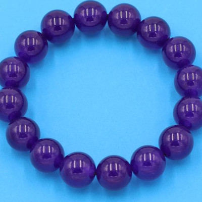 Chuỗi đeo tay - thạch anh tím 12 ly 16 hạt - hợp mệnh Hỏa, mệnh Thổ