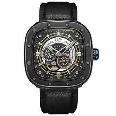 Đồng hồ nam chính hãng IW CARNIVAL IW666G-1 Kính sapphire ,chống xước,Chống nước ,Bảo hành 24 tháng,Máy cơ (Automatic),Dây da cao cấp,thiết kế lộ cơ thể thao