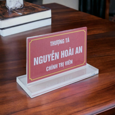 Kệ mica 2 mặt Enter E17C-0 23x13.5cm, đế 25x10cm dày 15mm không vát cạnh