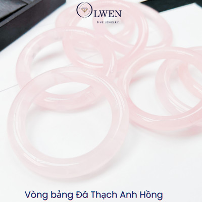 Vòng bản thạch anh Hồng 