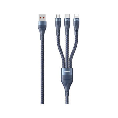 Cáp sạc đa năng 5A Remax 3in1 RC-199TH sạc nhanh siêu tốc max 40W- Hàng chính hãng