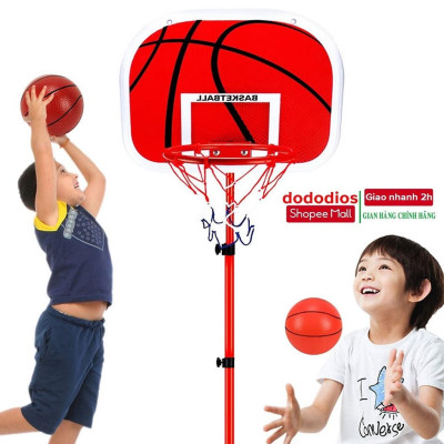 Trò Chơi Bóng Rổ DODODIOS Cho Bé - Gia Đình Thân Sắt 1.2 - 1.65 Mét (Tặng Đủ Phụ Kiện - Có Thể Chỉnh Độ Cao)