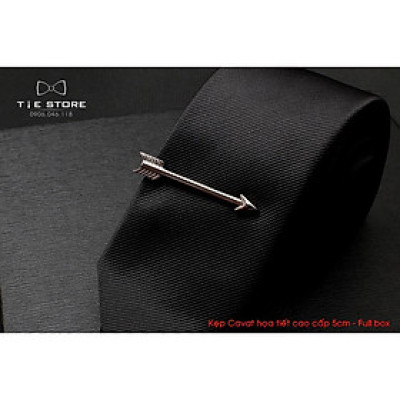 Kẹp cà vạt nam bản nhỏ ( 5cm), Kẹp Cavat hình mũi tên cao cấp - tặng kèm hộp nhỏ