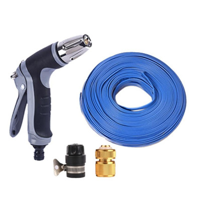 Bộ dây và vòi xịt  tăng áp rửa xe tưới cây 15M (cút đồng nối nhựa đen) 206817
