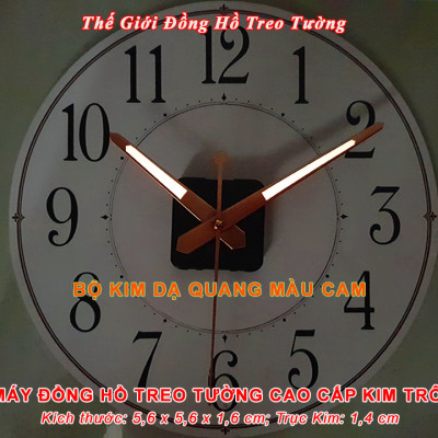 Máy Đồng Hồ KIM TRÔI EASTAR Độ Chính Xác Cao – Bộ Kim Đao Thân Kim màu VÀNG ĐỒNG có DẠ QUANG màu CAM – Kèm theo Pin Maxell