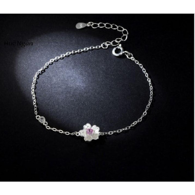 Lắc tay bạc 925 Huệ Ngân - Hoa anh đào RYB140090