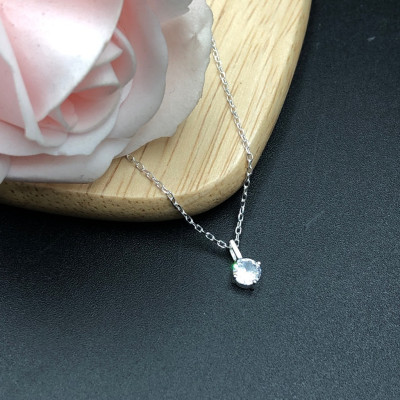 Dây Chuyền Vòng Cổ Nữ Giọt Nước Đính Đá Lấp Lánh BẠC HIỂU MINH DMD490