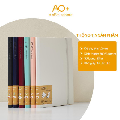 Bìa lá trình ký Smart A4 gập thành A5, thường hiệu AO+