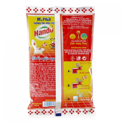 Bột thông tắc hầm cầu bể phốt Hando 215Gr [Đổ định kì để bồn cầu ko tắc]