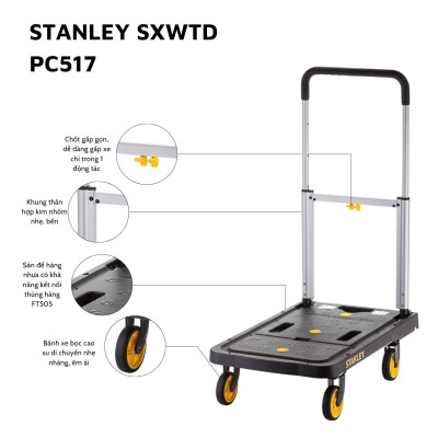 Xe Đẩy Tay 4 Bánh Cao Cấp (Có thể gấp gọn) STANLEY PC517