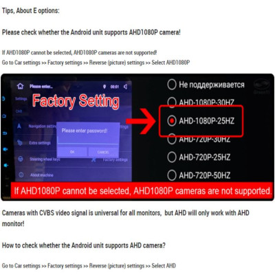 Camera lùi GreenYi FA816 AHD 1080P độ nét cao dùng cho màn hình ô tô, Tiêu chuẩn chống nước IP68-Hàng chính hãng  