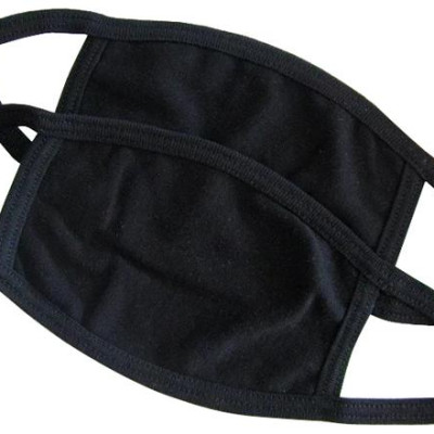 Bộ 2 khẩu trang trơn màu đen