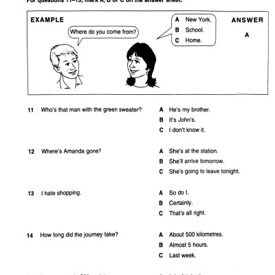 Cambridge Key English Test 3 with Answers 