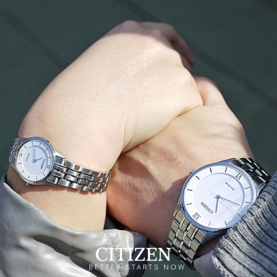 Đồng Hồ Nữ Citizen Siêu Mỏng Dây Thép Không Gỉ EG3220-58A - Mặt Trắng (Sapphire)