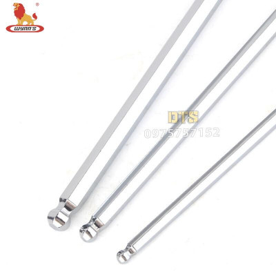 Bộ 9 lục giác đầu bằng, lục giác đầu bi dài đa năng WYNN
