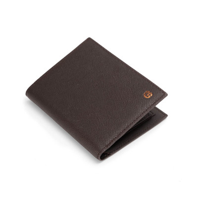 Ví nam Gence dáng dọc da bò Epsom màu nâu C13