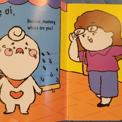 Sách Ehon Miu Bé Nhỏ Phần 2 Song Ngữ - Đừng Theo Người Lạ Nhé