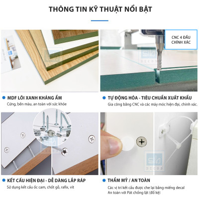 Tủ Sách Gỗ Bậc Thang Lớn Cho Phòng Khách, Phòng Làm Việc Thương Hiệu SIB Decor KSG20