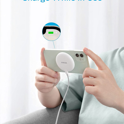 Đế sạc không dây từ tính ANKER PowerWave 7,5W - A2565 - Tương thích từ iPhone 12 trở lên.